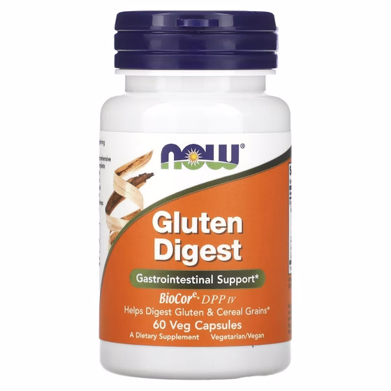 NOW Foods, Gluten Digest, 60 растительных капсул