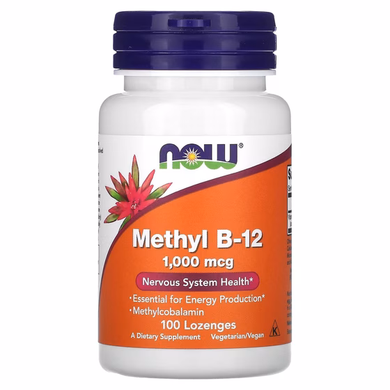 Now Foods, Methyl B-12, метилкобаламин, 1000 мкг, 100 таблеток для рассасывания