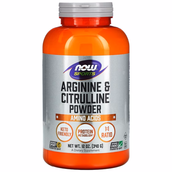 NOW Foods, Sports, аргинин и цитруллин в форме порошка, 340 г (12 унций)