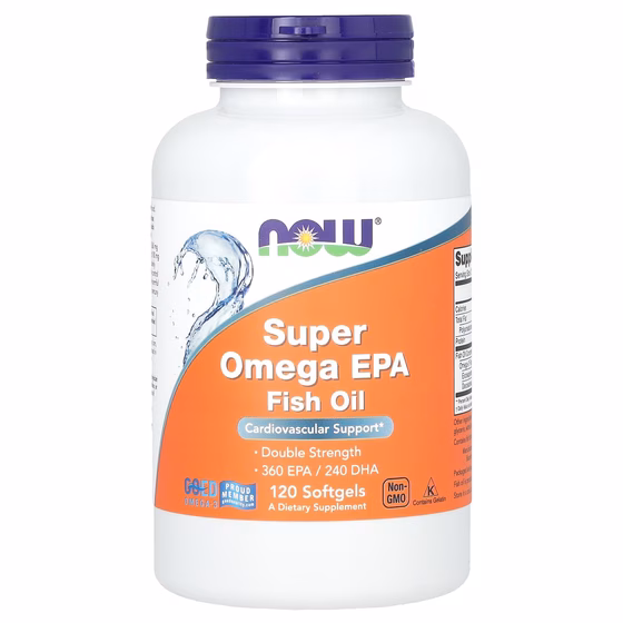 Now Foods, Super Omega EPA, очищенная молекулярной дистилляцией, 120 мягких желатиновых капсул