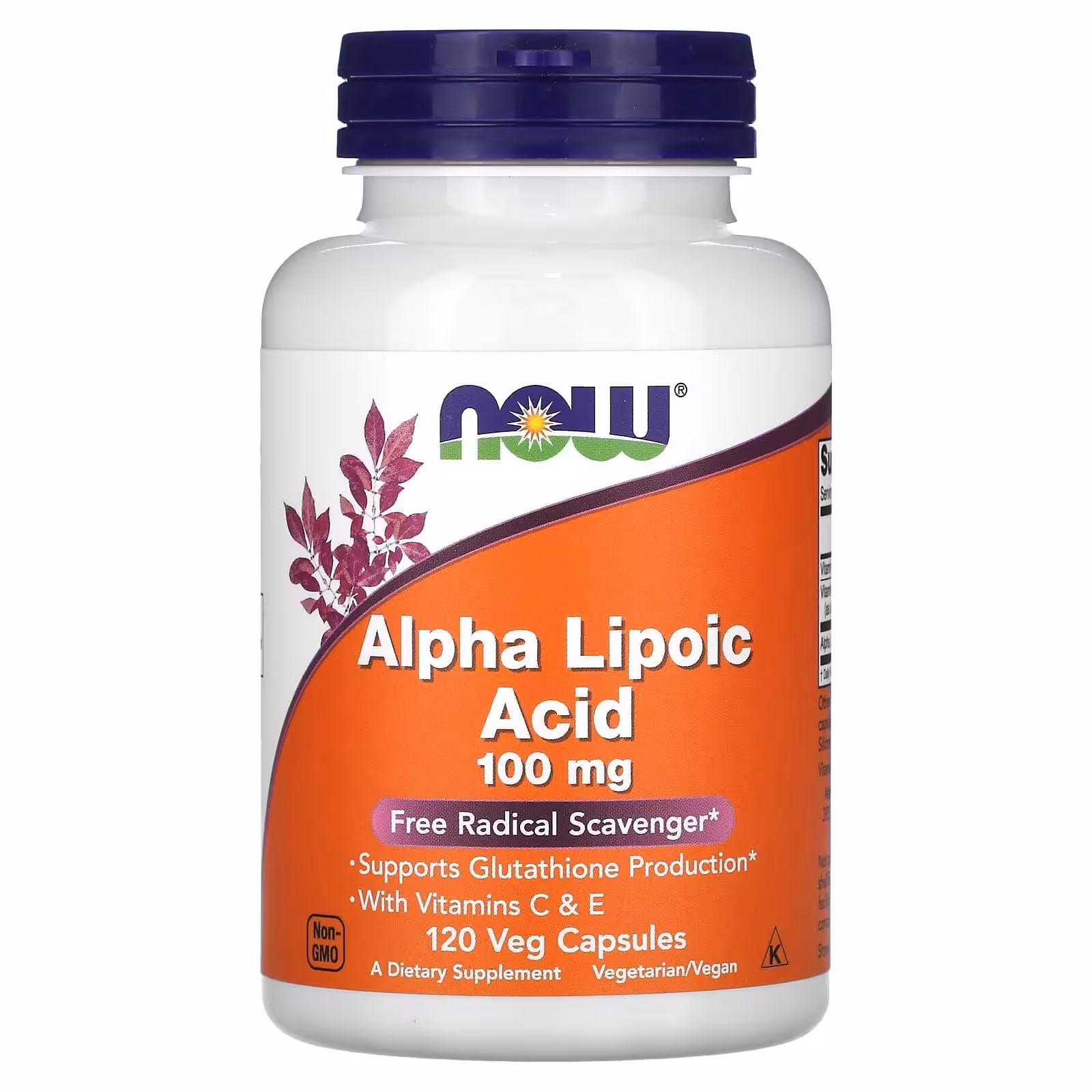 NOW Foods, альфа-липоевая кислота, 100 мг, 120 растительных капсул