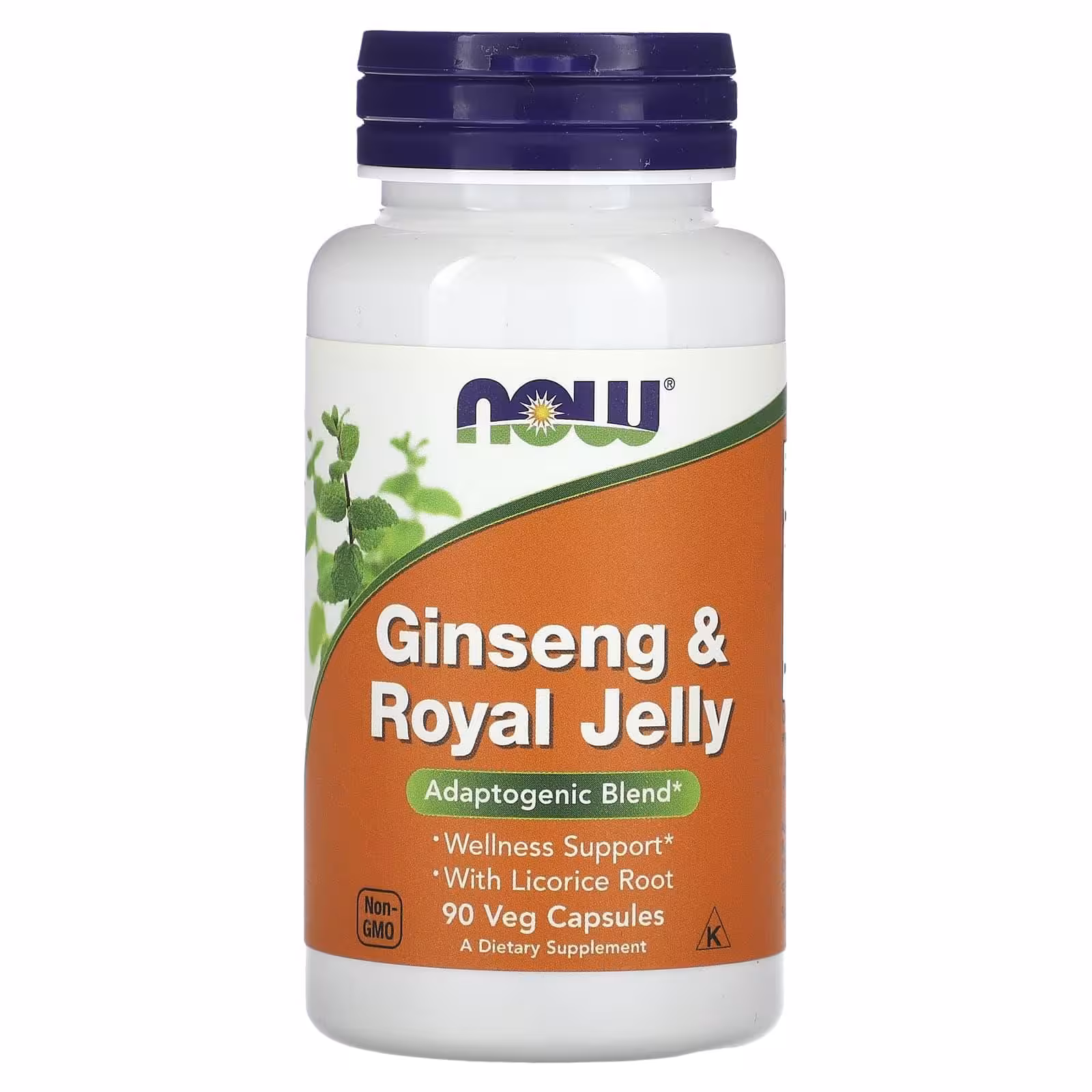 NOW Foods, Женьшень и маточное молочко, 90 растительных капсул