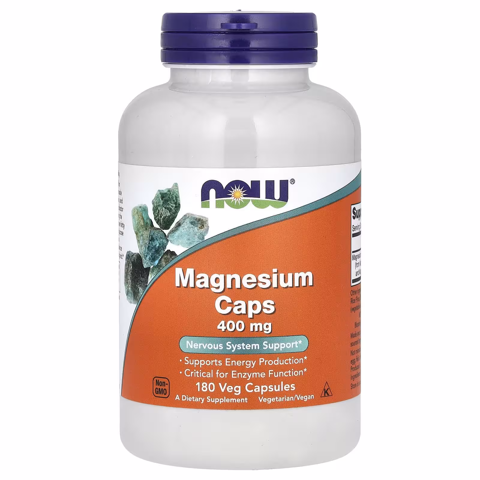 Now Foods, магний в капсулах, 400 мг, 180 растительных капсул