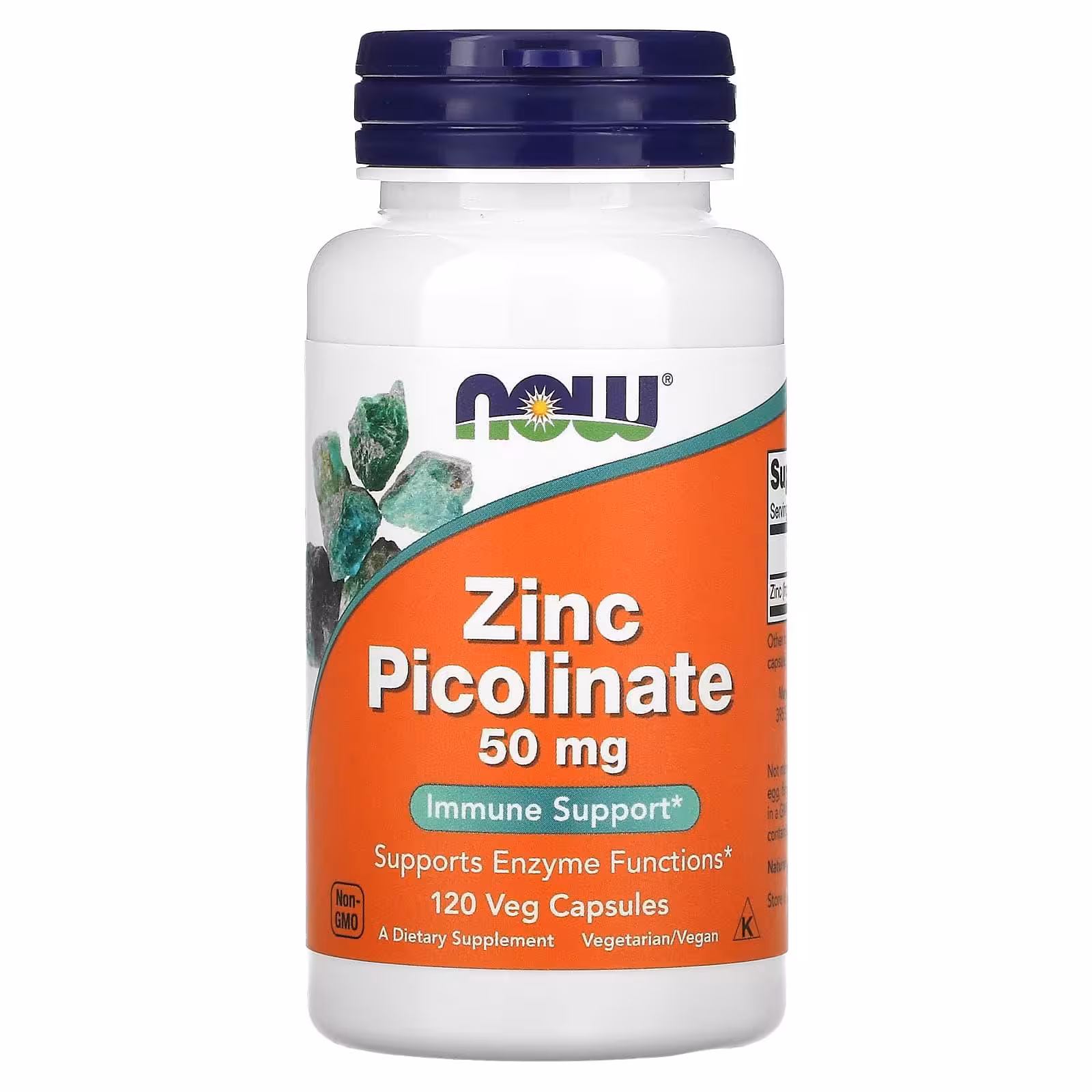 NOW Foods, пиколинат цинка, 50 мг, 120 растительных капсул