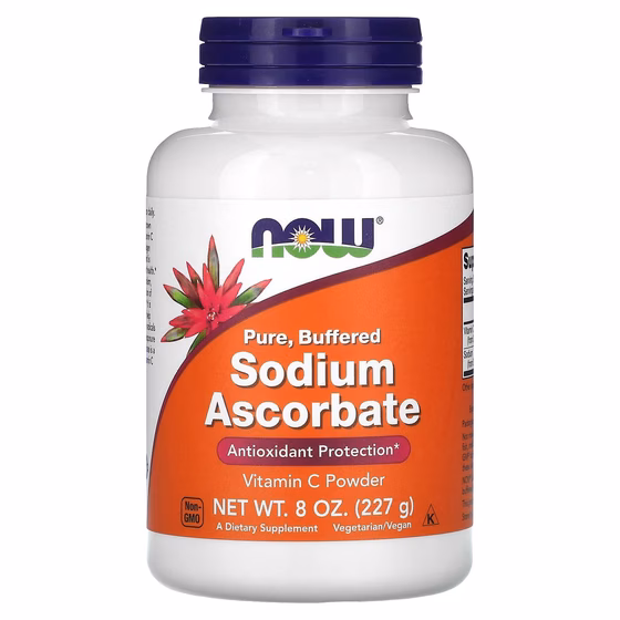 Now Foods, Порошок аскорбината натрия, 227 г (8 унций)