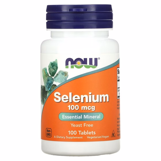 NOW Foods, селен, 100 мкг, 100 таблеток