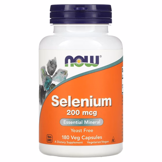 Now Foods, Селен, 200 мкг, 180 растительных капсул
