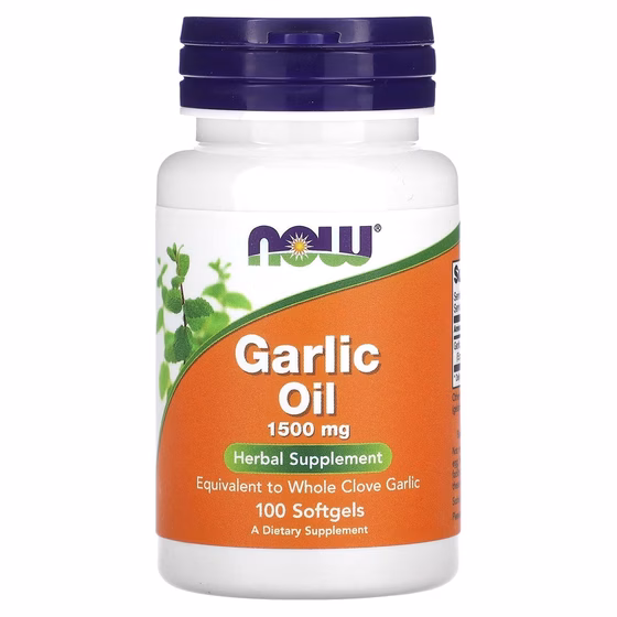 NOW Foods, чесночное масло, 1500 мг, 100 капсул