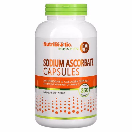 NutriBiotic, Immunity, Sodium Ascorbate, 250 Vegan Capsules