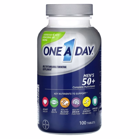 One-A-Day, Men's 50+, Healthy Advantage, мультивитаминная/мультиминеральная добавка, 100 таблеток