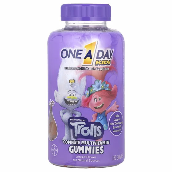 One-A-Day, Trolls, Kid's Complete Multivitamin Gummies, 180 Gummies