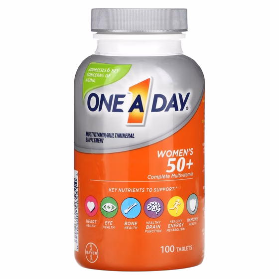One-A-Day, полноценный мультивитаминный комплекс для женщин старше 50 лет, 100 таблеток