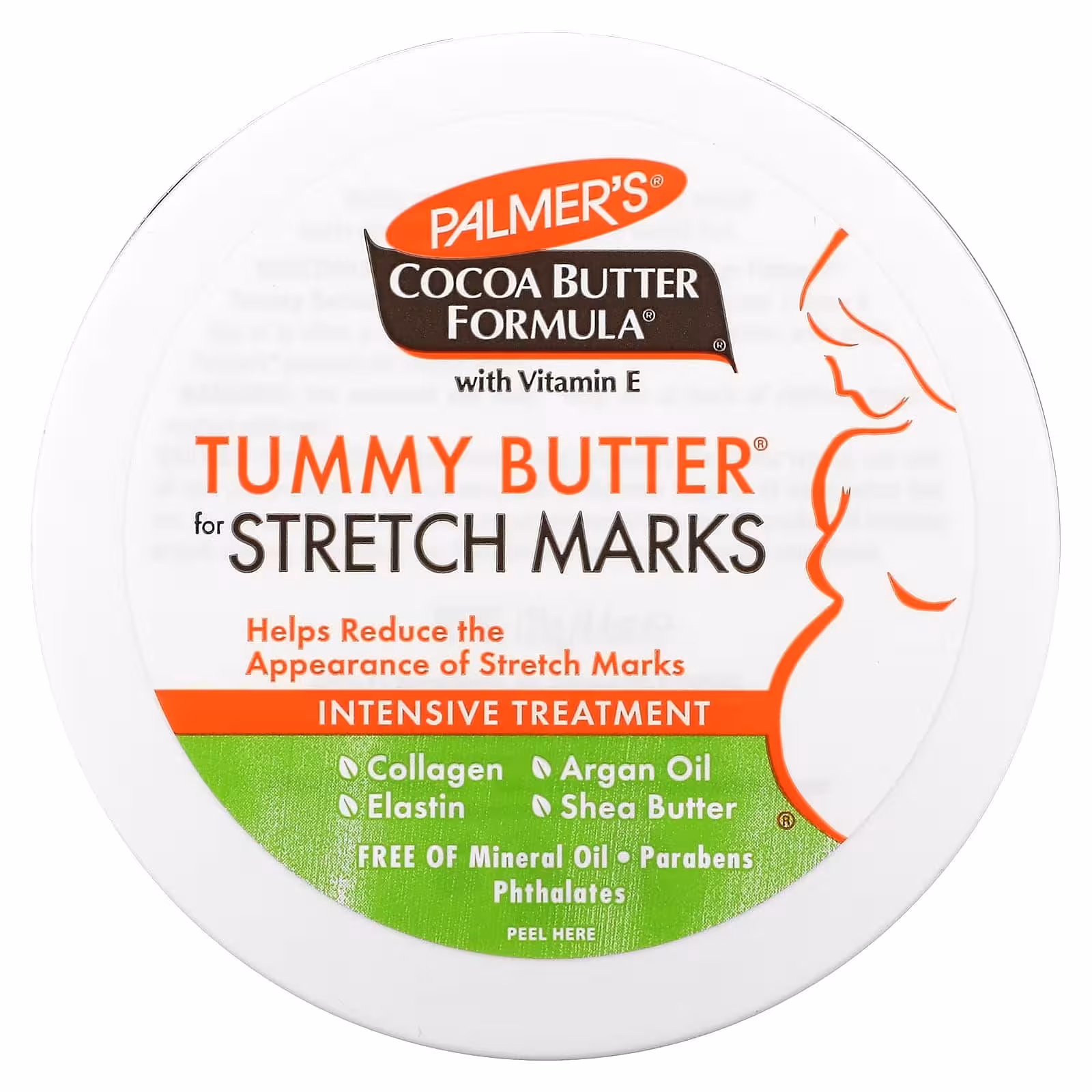 Palmer's, Формула с какао-маслом, масло для живота Tummy Butter, против растяжек, 125 г