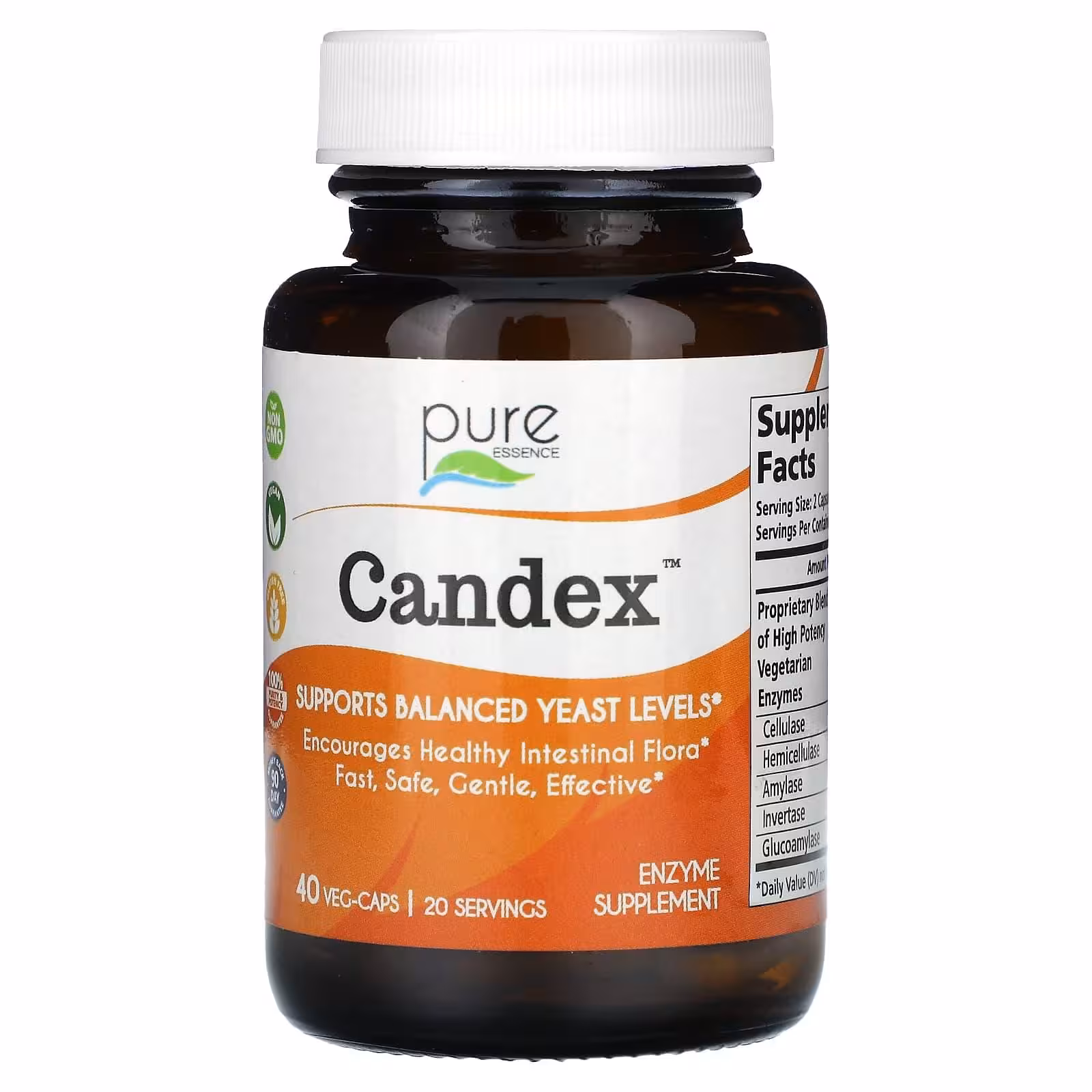 Pure Essence, Candex, 40 растительных капсул