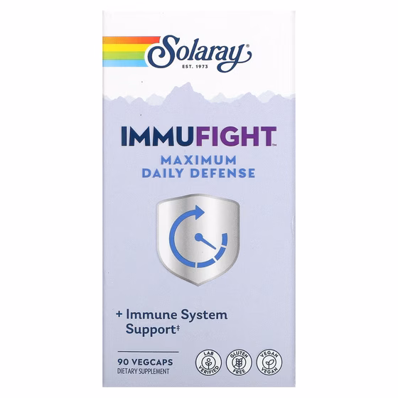Solaray, ImmuFight, максимальная ежедневная защита, 90 VegCaps
