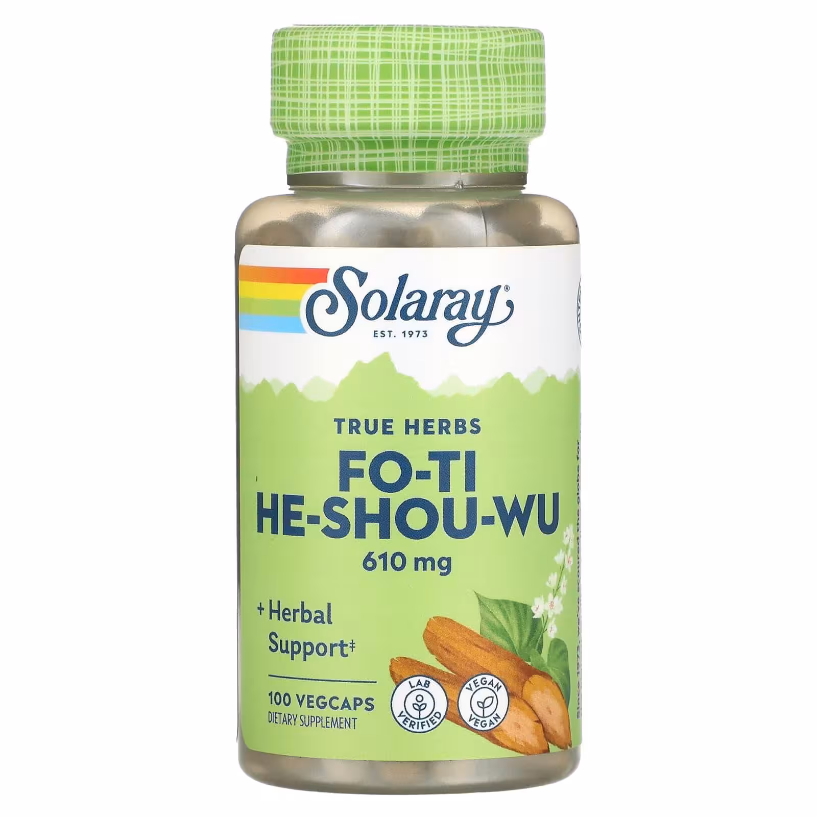 Solaray, Горец многоцветковый, 610 мг, 100 вегетарианских капсул