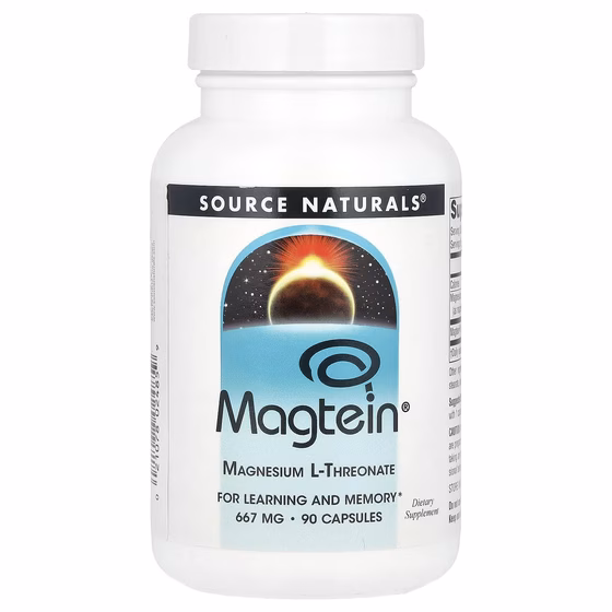 Source Naturals, Magtein, L-треонат магния, 667 мг, 90 капсул