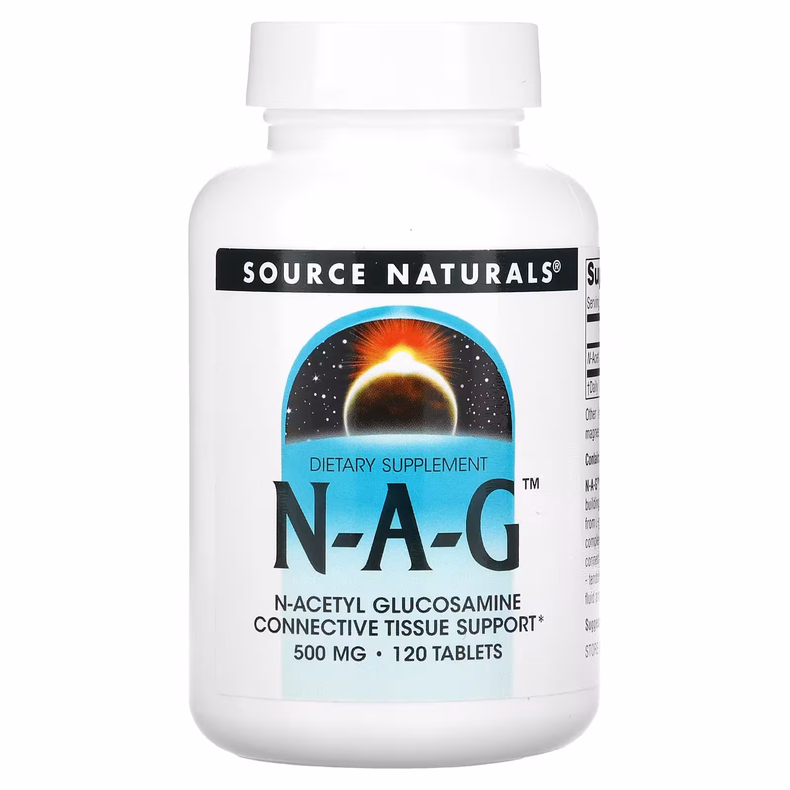 Source Naturals, N-A-G, 500 мг, 120 таблетки