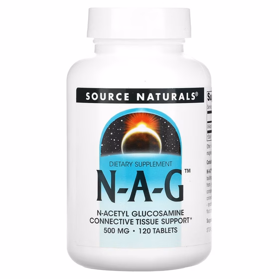 Source Naturals, N-A-G, 500 мг, 120 таблетки
