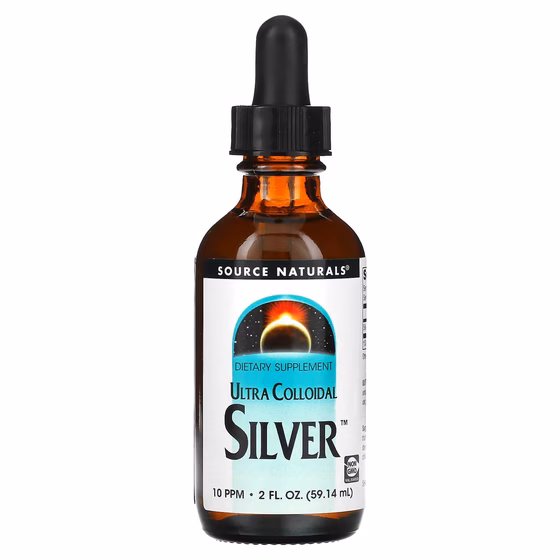 Source Naturals, ультра коллоидное серебро, 10 част./млн, 59,14 мл (2 жидк. унции)