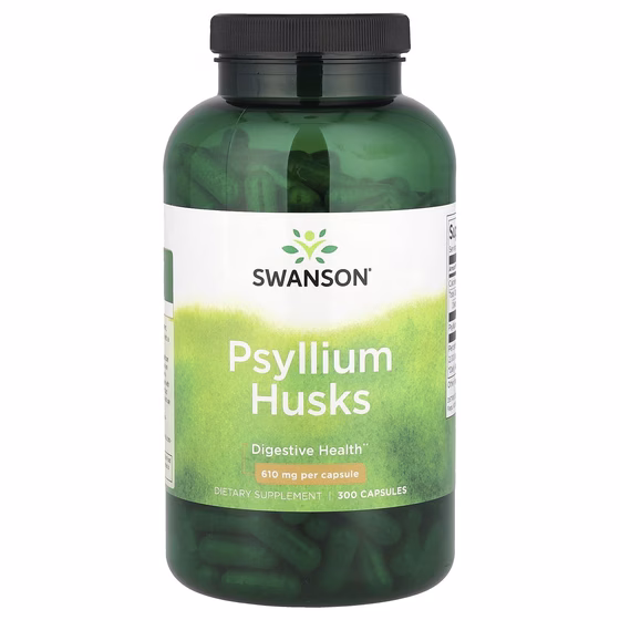 Swanson, Шелуха семян подорожника, 610 мг, 300 капсул