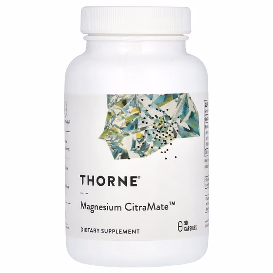 Thorne Research, Magnesium Citramate, добавка с магнием, 90 капсул