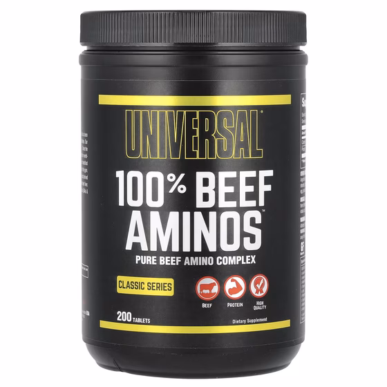 Universal Nutrition, 100% аминокислоты говядины, 200 таблеток