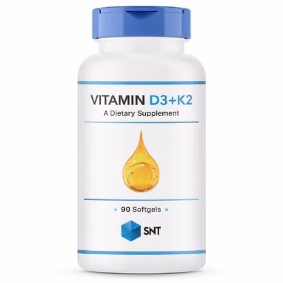SNT, Vitamin D3+K2, 90 softgels