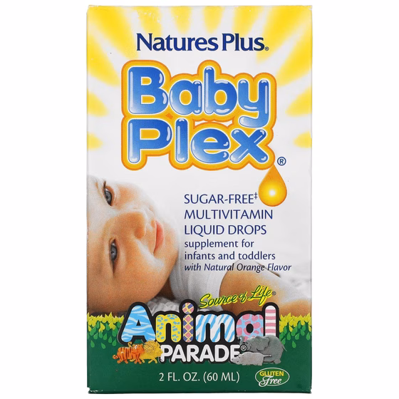Nature's Plus, Source of Life, Baby Plex, жидкие мультивитам. капли без сахара, 60 мл