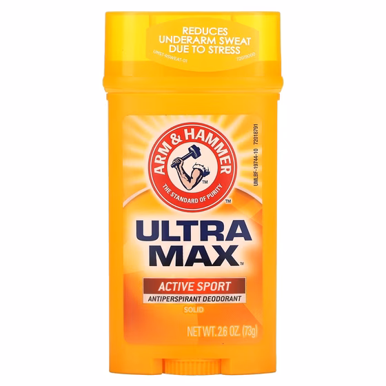 Arm & Hammer, UltraMax, твердый дезодорант-антиперспирант для мужчин, аромат «Active Sport», 73 г