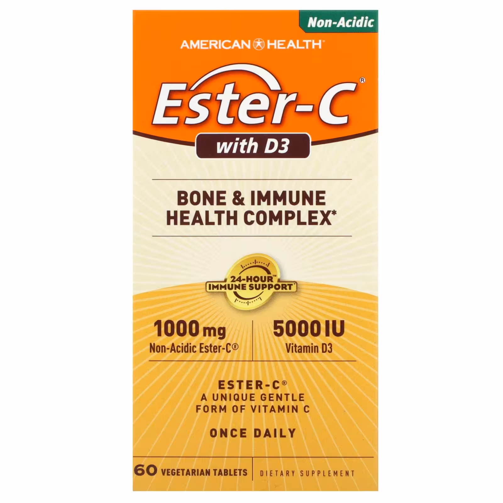 American Health, Ester-C с D3, 60 вегетарианских таблеток