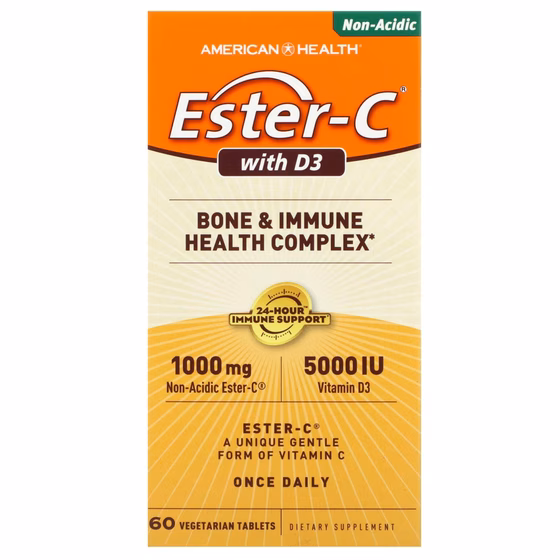 American Health, Ester-C с D3, 60 вегетарианских таблеток
