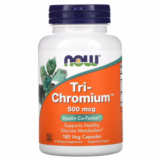NOW Foods, Tri-Chromium, 500 мкг, 180 капсул