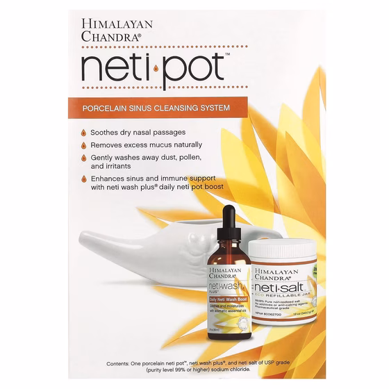 Himalayan Chandra, Керамический чайник Neti, начальный набор из 3 частей