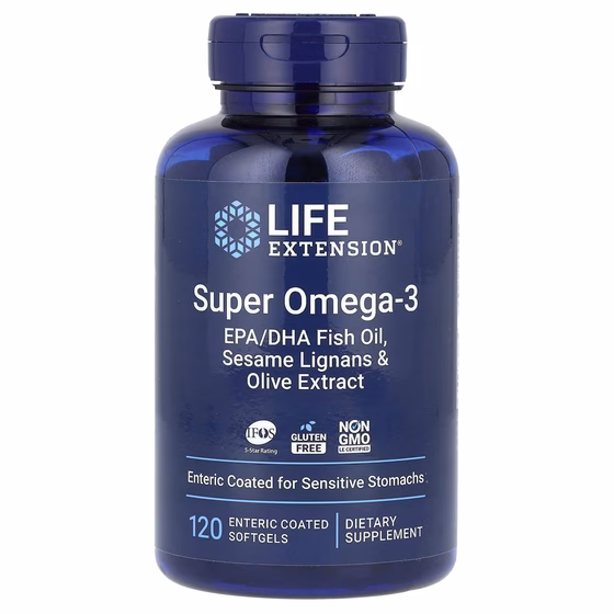 Life Extension, Super Omega-3, 120 Enteric Coated Softgels