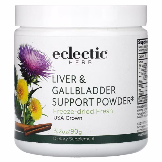 Eclectic Institute, свежие сублимированные овощи и травы для поддержки печени и желчного пузыря, 90