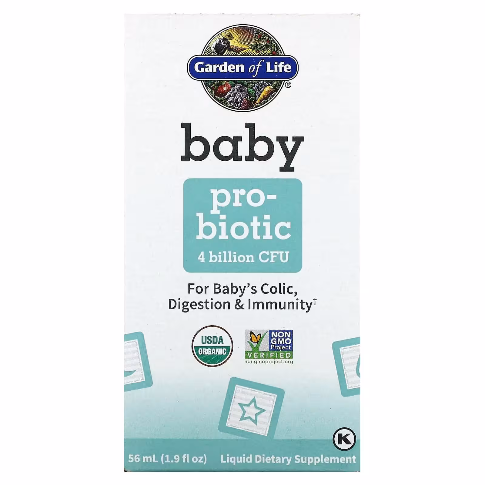 Garden of Life, Baby, Probiotic, пробиотик для детей, 4 млрд КОЕ, 56 мл (1,9 жидк. унций)