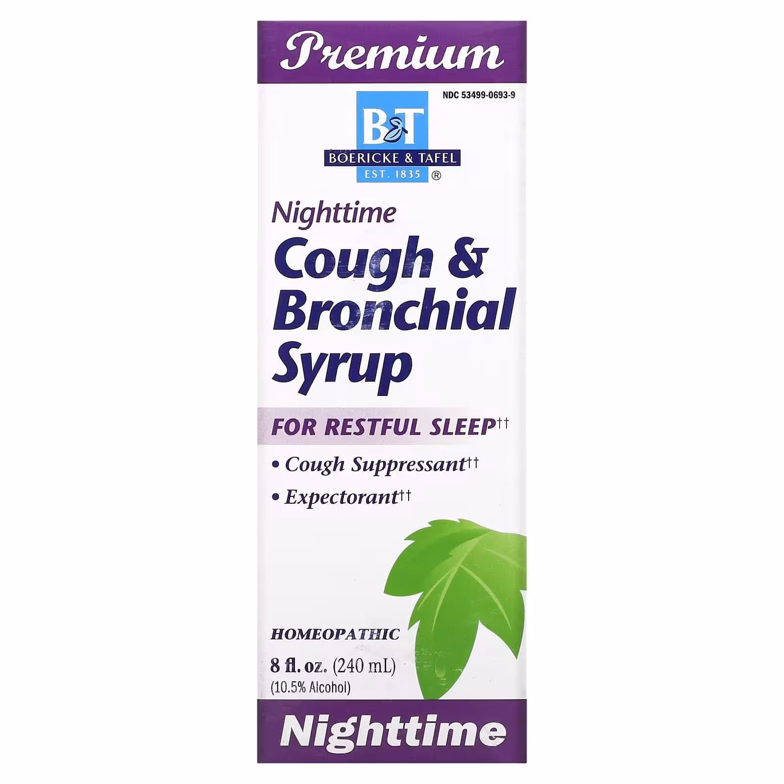 Boericke & Tafel, Бронхиальный сироп от кашля, ночной, 240 мл (8 жидк. Унций)
