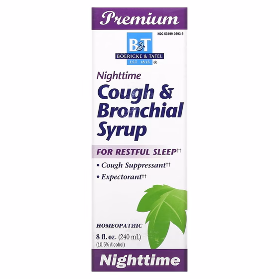 Boericke & Tafel, Бронхиальный сироп от кашля, ночной, 240 мл (8 жидк. Унций)