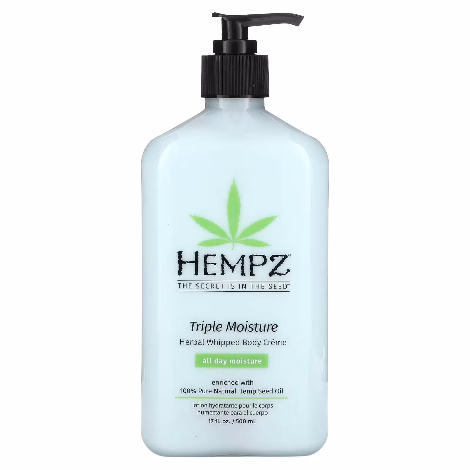 Hempz, Triple Moisture, крем-мусс для тела на растительной основе, 500 мл