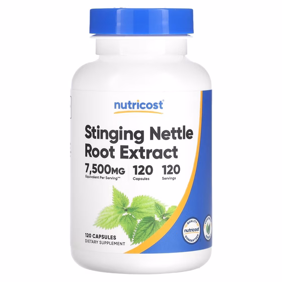 Nutricost, Экстракт корня крапивы двудомной, 7500 мг, 120 капсул