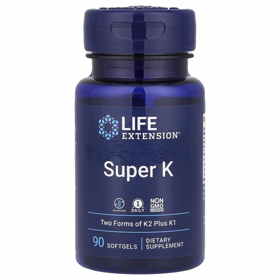 Life Extension, Продукт «Super K», 90 мягких желатиновых капсул