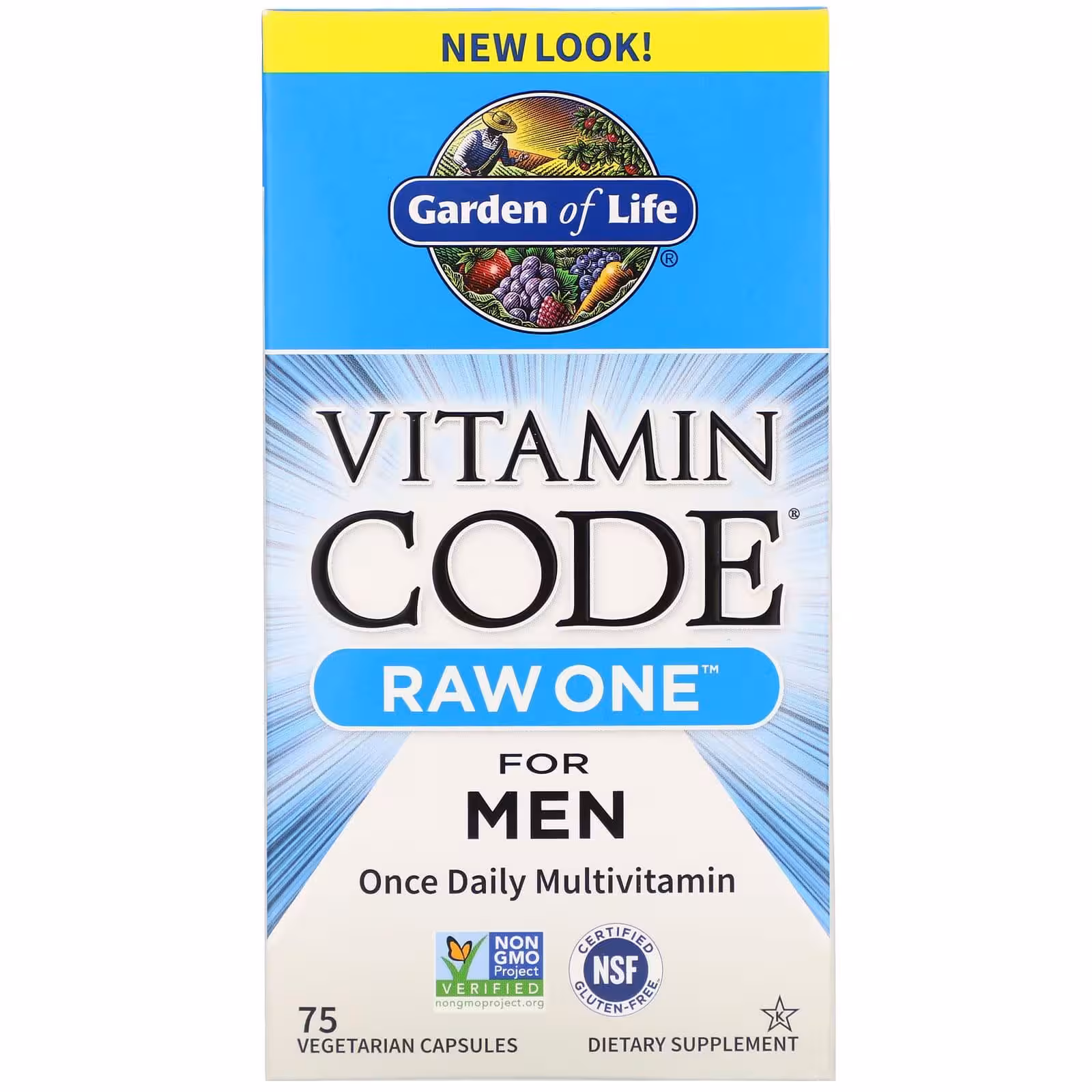 Garden of Life, Vitamin Code, RAW One, мультивитаминная добавка для мужчин (для приема 1 раз в день)