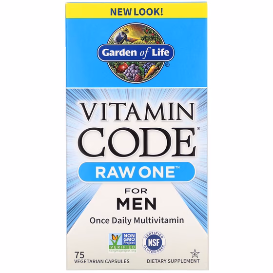 Garden of Life, Vitamin Code, RAW One, мультивитаминная добавка для мужчин (для приема 1 раз в день)