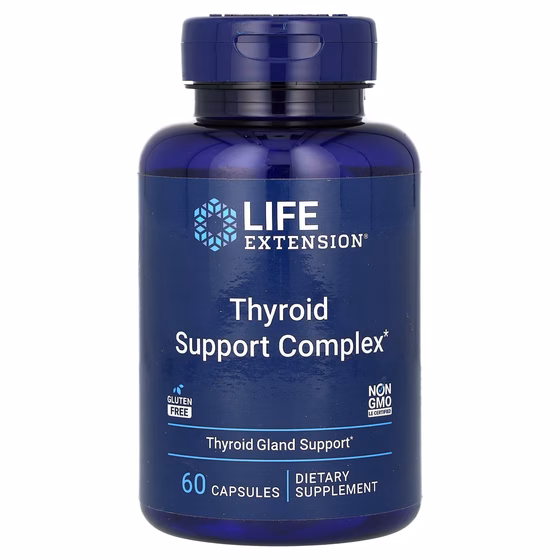Life Extension, Triple Action Thyroid, комплекс для здоровья щитовидной железы тройного действия, 60