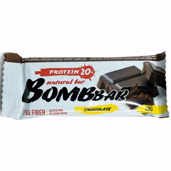 BOMBBAR, Protein, Батончик неглазированный, Двойной шоколалад, 60 гр