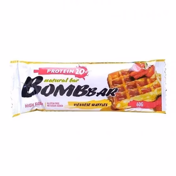 BOMBBAR, Protein, Батончик неглазированный со вкусом венские вафли, 60 гр.