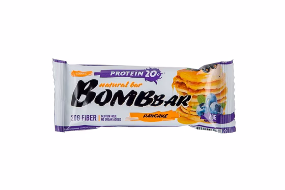 BOMBBAR, Protein, Батончик неглазированный, Смородиново-черничный панкейк, 60 гр