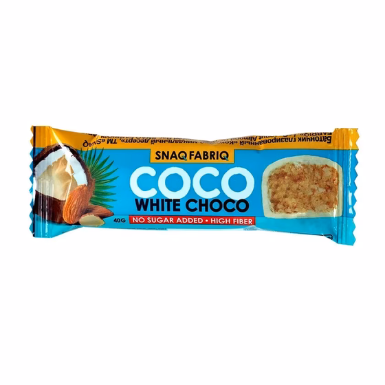 SNAQ FABRIQ, Батончик глазированный "Кокосово-миндальный десерт", 40 г