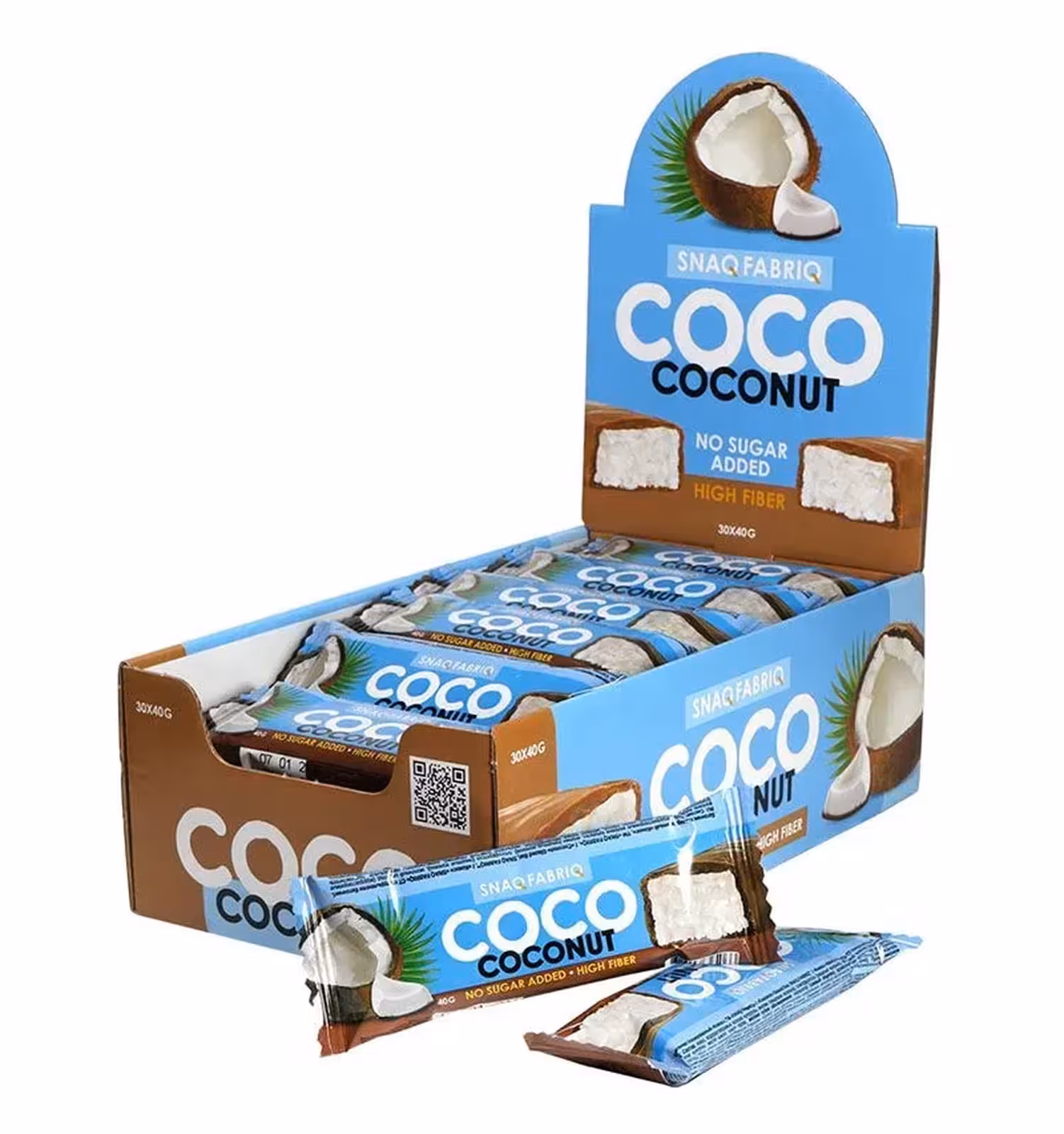 SNAQ FABRIQ, Батончик глазированный "Кокос", 40г